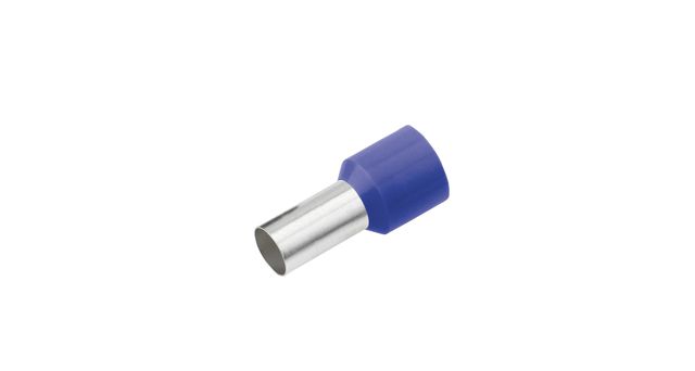 Cosse tubulaire à sertir isolée 2.5mm²/8mm bleu DIN 46228