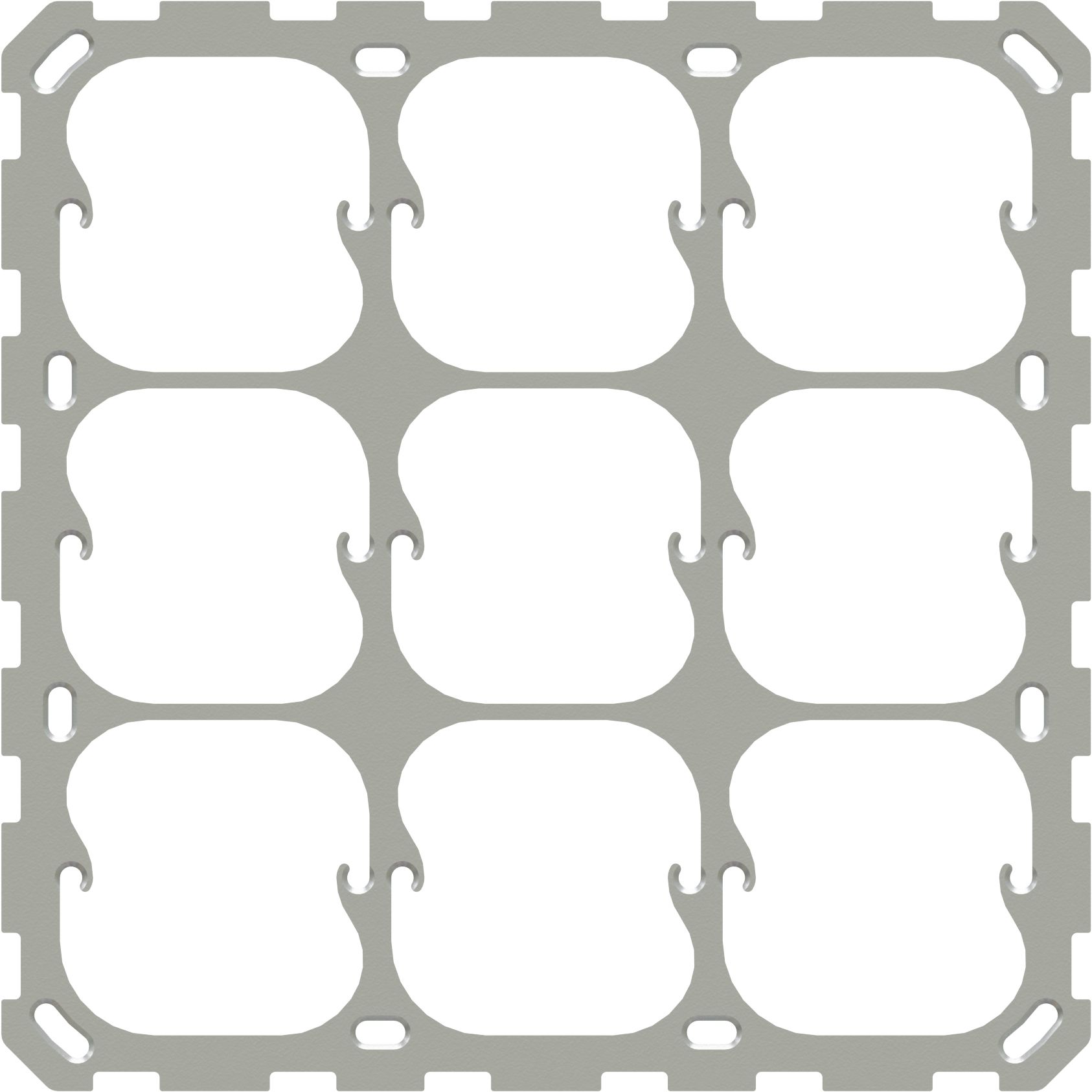 Befestigungsplatte Gr.3x3 quadratisch modino