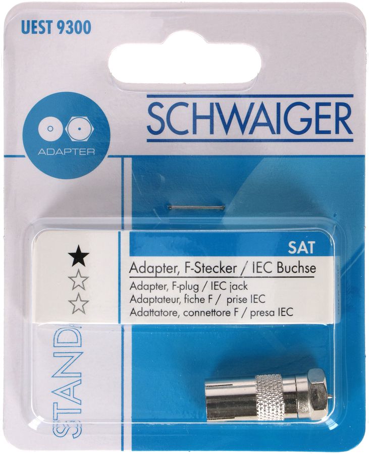 SAT-Adapter F-Stecker Antennenbuchse IEC