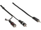 câble audio adaptateur Y HQ stéréo fiche jack/fiche RCA 5m