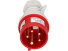 Industrial plug with phase inverter 3P+N+E 400V/16A red IP44
