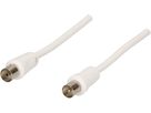 Câble de connexion IEC 90dB blanc 1.5m blindage: 2-fois