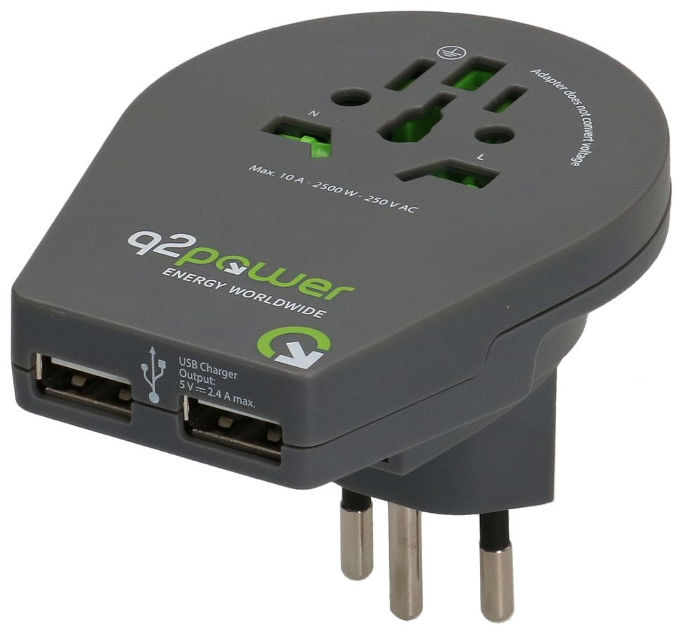 Q2 Power adaptateur mondial CH - USB