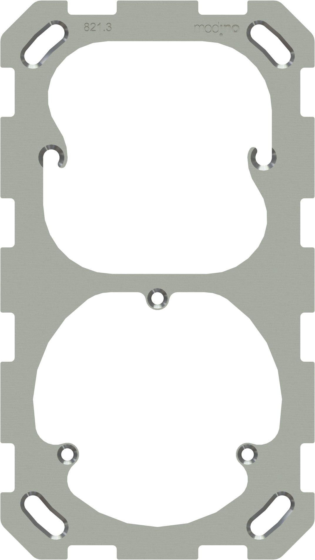 Fixing plate size 1+1 vertical for sockets 3x type 13
