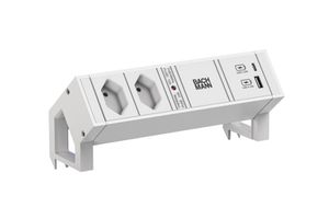 DESK 2 all white 2x Typ13 1x USB A/C Charger