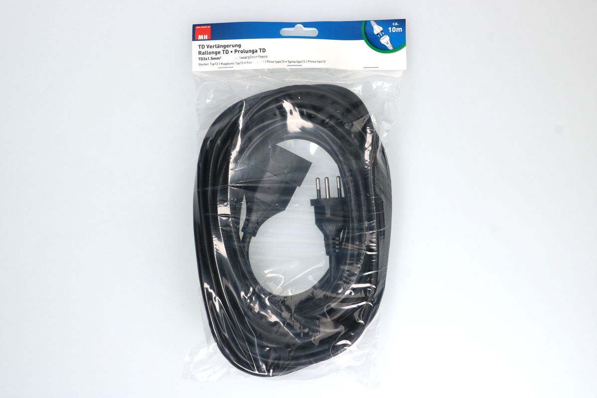 Extension cable cordset H05VV-F3G1.5mm2