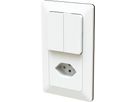 Flush-type wall combined size 1+1 vertical white
