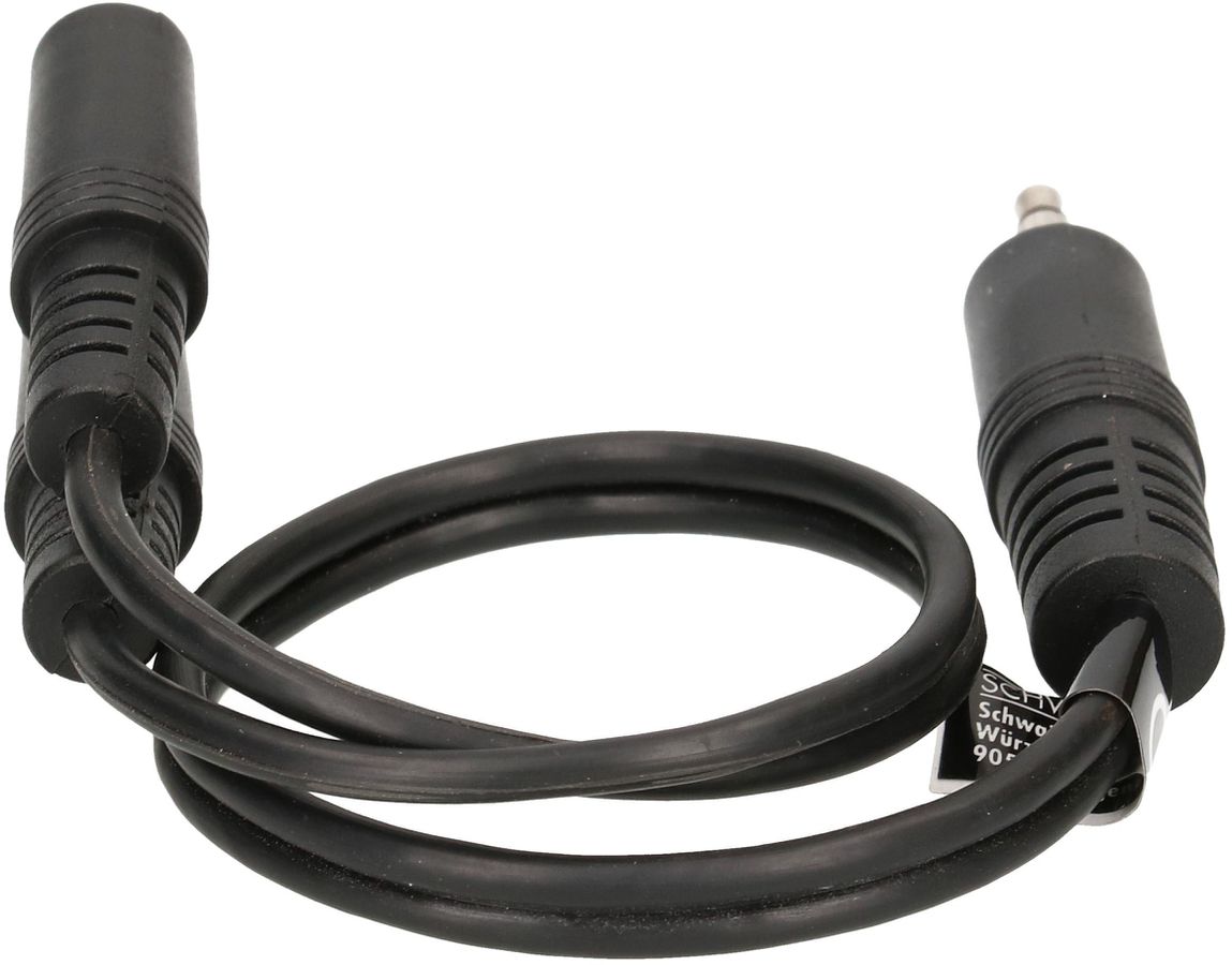 Audio-Y-Adapter-Kabel stereo Klinkenstecker/-buchse 0.2m schwarz