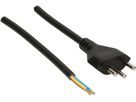 TD câble secteur H05VV-F3G1.0 3m noir type 12