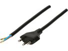 TD câble secteur H05VV-F3G1.0 5m noir type 12