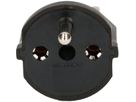 adaptateur fixe type 23 / Schuko CEE 7/7 noir