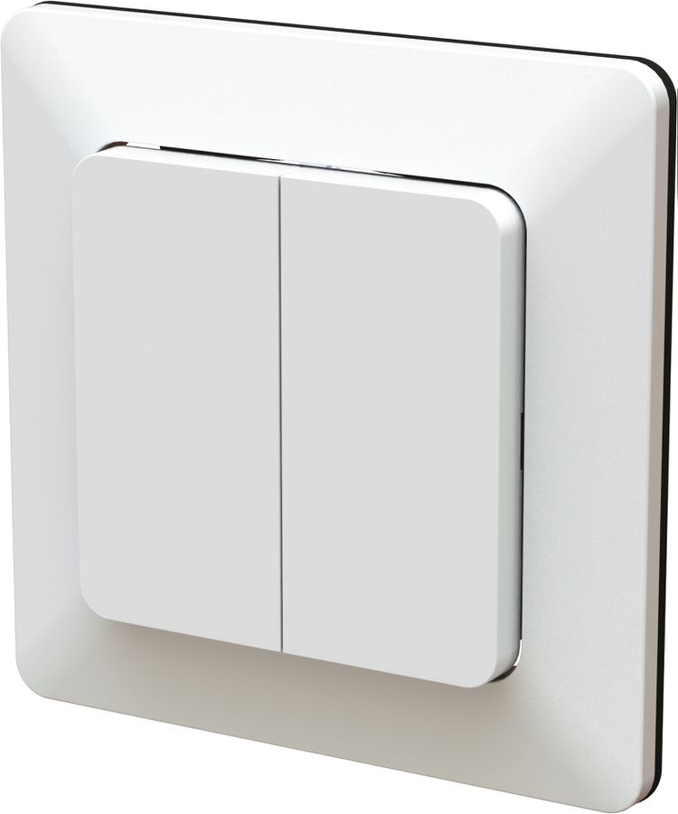 Flush-type wall switch schema 1 white