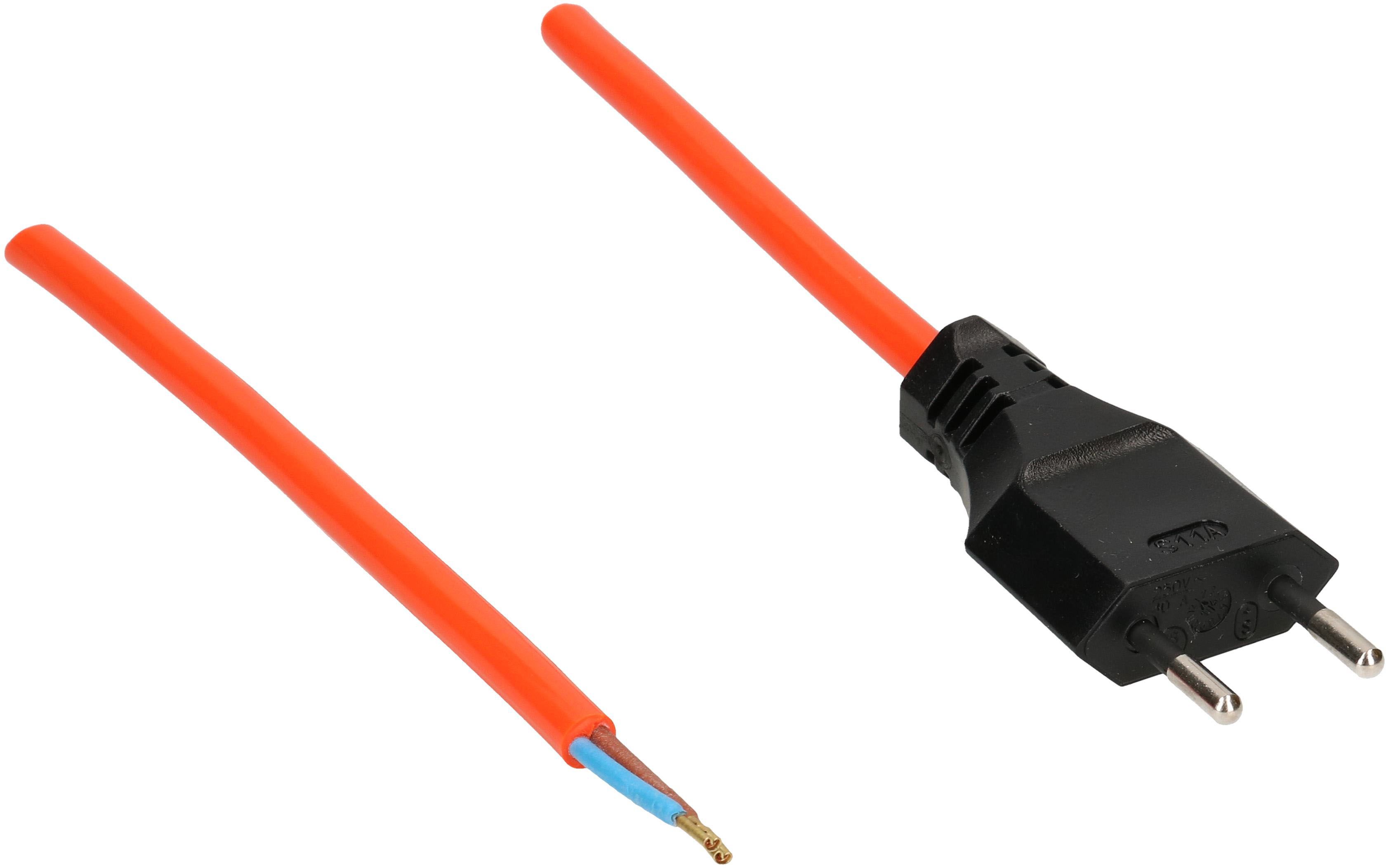Netzkabel PUR2x1,5mm2 orange L=5,0m