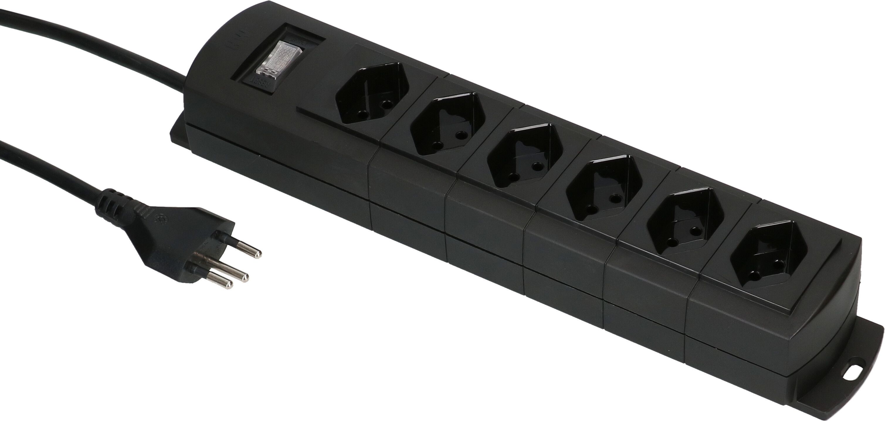 Multiple sockets Prime Line 6x type 13 black