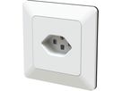 Flush-type wall socket 1x type 23 white