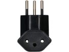 Adaptor T-shape 2x socket Swiss type 13 black