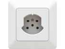 Flush-type wall socket 1x type 15 white