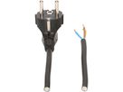 TD câble secteur H05VV-F3G1.5 5m noir Schuko