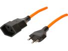 Extension cable cordset H05VV-F3G1.5mm2 orange