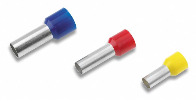 Cosse tubulaire à sertir isolée 1.0mm²/6mm rouge DIN 46228
