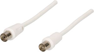 câble de raccordement IEC 90dB 10m blanc noyau de ferrite