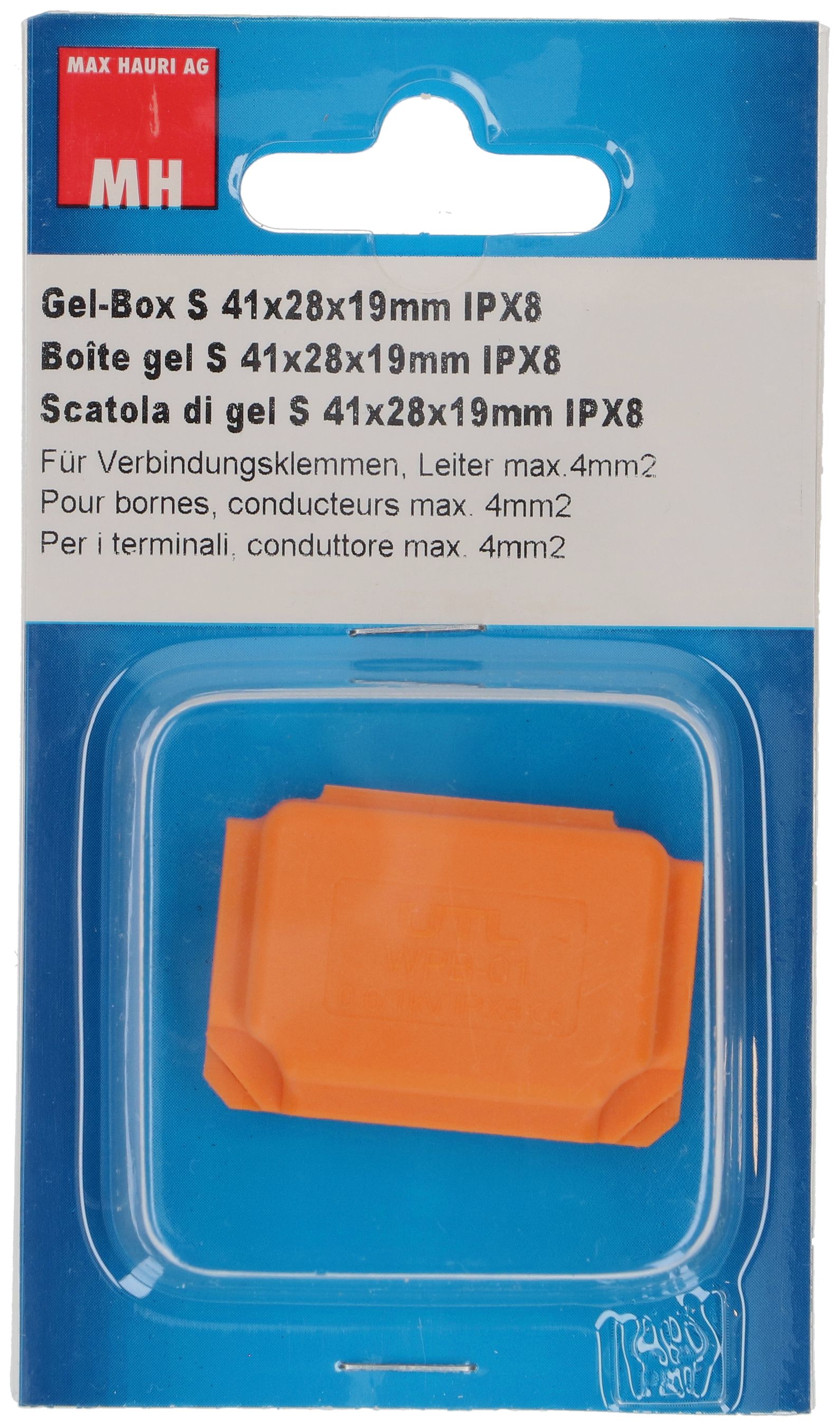 boîte de gel S 41x28x19mm sans pince pour max. 4mm2 IPX8
