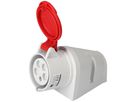 Industrial wall appliance socket 3P+N+E 400V/32A red IP44