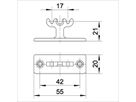 Tischbefestigung Easy-Desk 3G silber RAL 9006