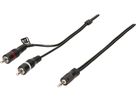 Audio-Y-Adapter-Kabel HQ stereo Klinkenstecker/Cinch-Stecker 5m