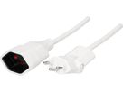 Extension cable cordset H05VV-F3G1.0mm2 white