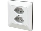 Flush-type wall socket 2x type 23 white