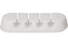 4 slots cable clips white