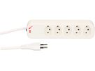 multiprise Swiss Line 5x type 13 blanc aimant