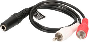 Audio-Y-Adapter-Kabel stereo Cinch-Stecker/Klinkenbuchse 0.2m sw