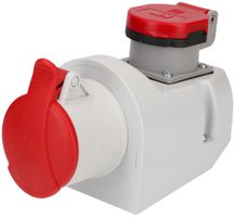 prise murale CEE 5P 3x400V/16A rouge IP44 avec prise type 25 IP55
