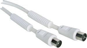 câble de raccordement IEC 90dB 5m blanc noyau de ferrite