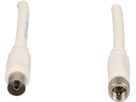 Câble de connexion prise IEC / Fiche F, 1.5m blanc 90dB