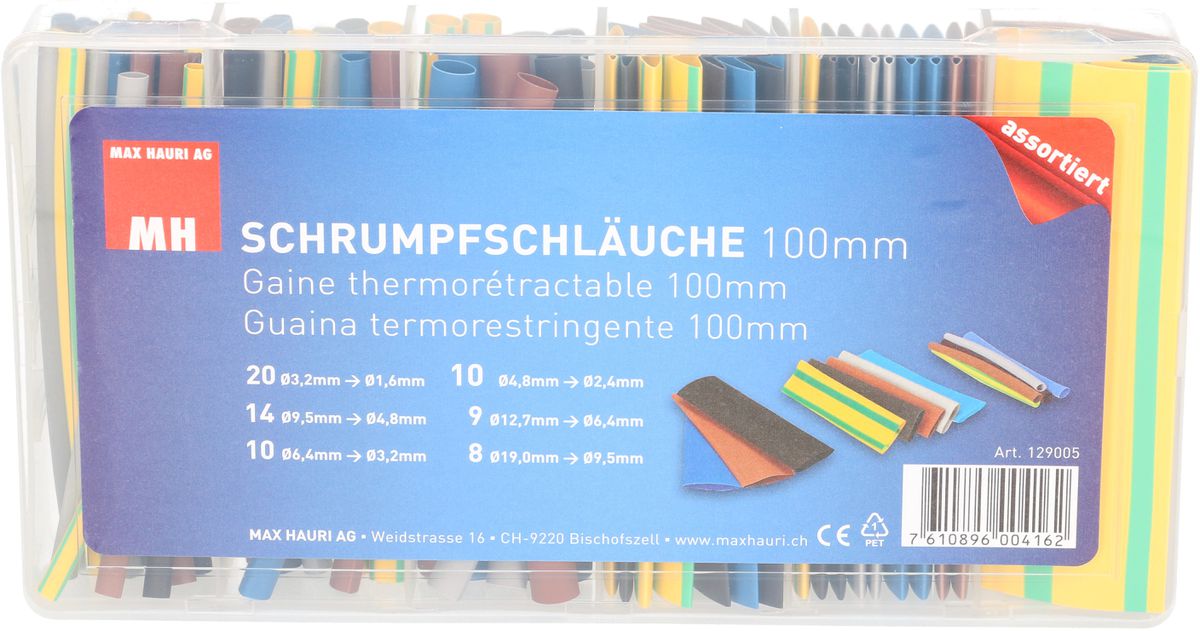 Box with hot shrink tubes assorted