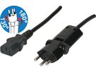 Cable cordset H05VV-F3G0.75mm2 black