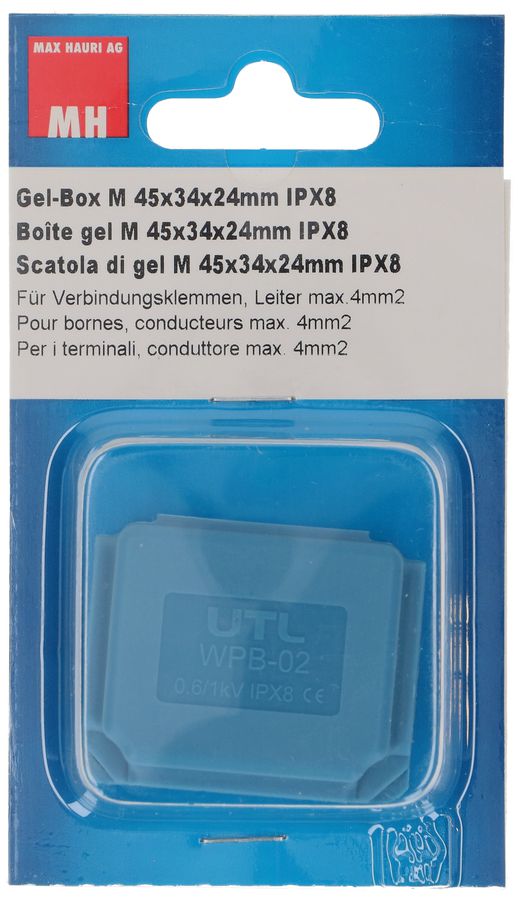 scatola di gel M 45x34x24mm senza morsetto per max. 4mm2 IPX8