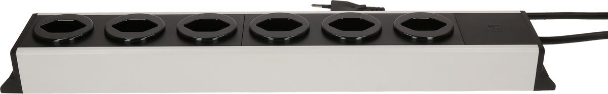 Steckdosenleiste Power Line 6x Typ 13 grau/schwarz 5.0m