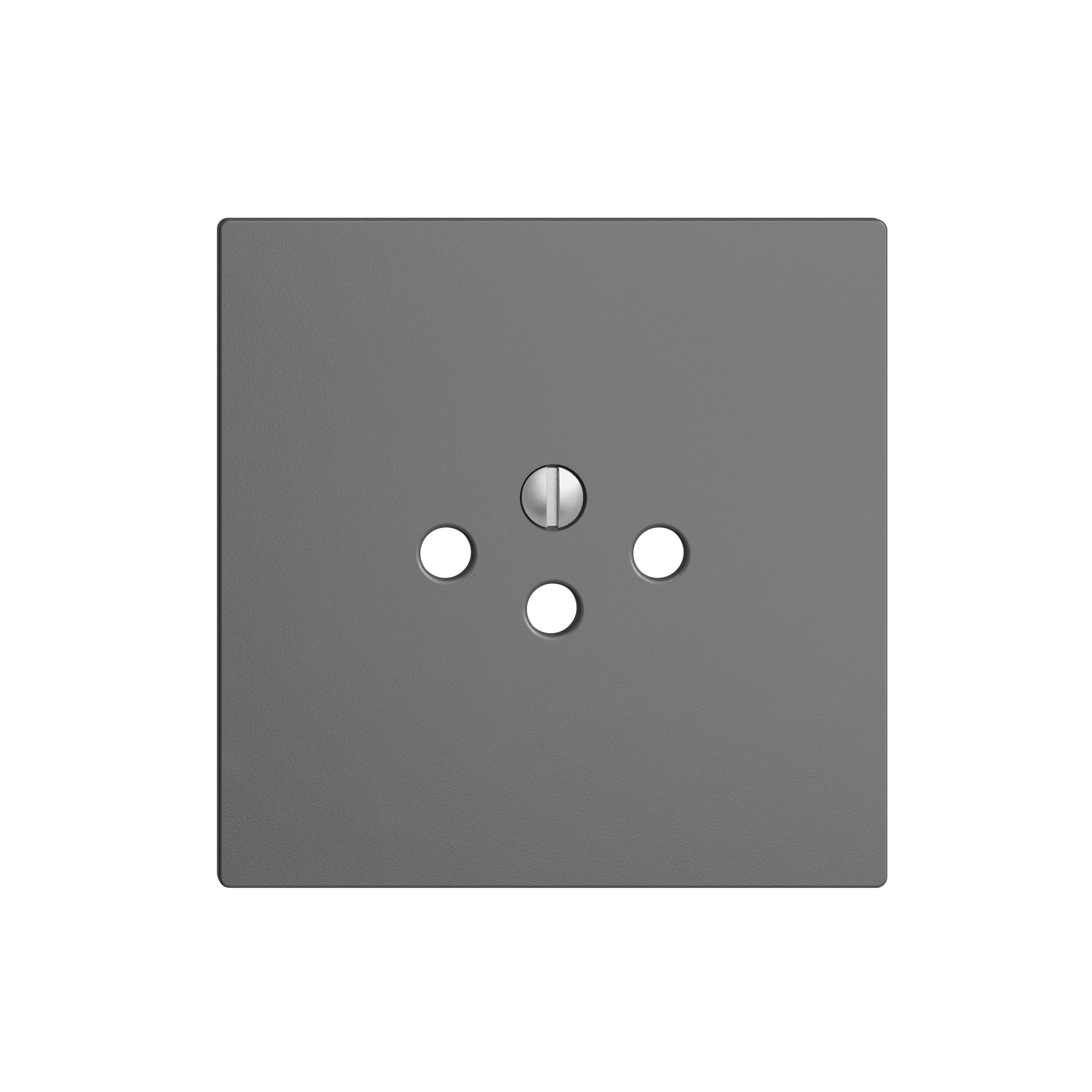 Steckdose 1x Typ 12 Frontplatte EdizioDue dunkelgrau