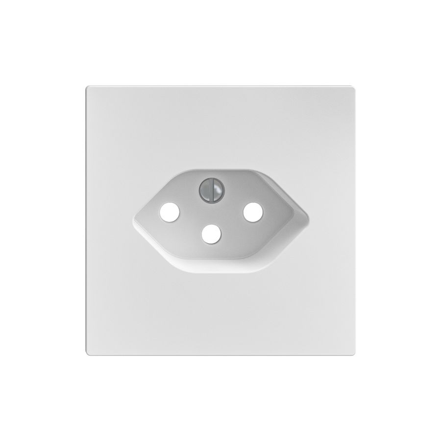 prise 1x type 13 plaque frontale EdizioDue blanc