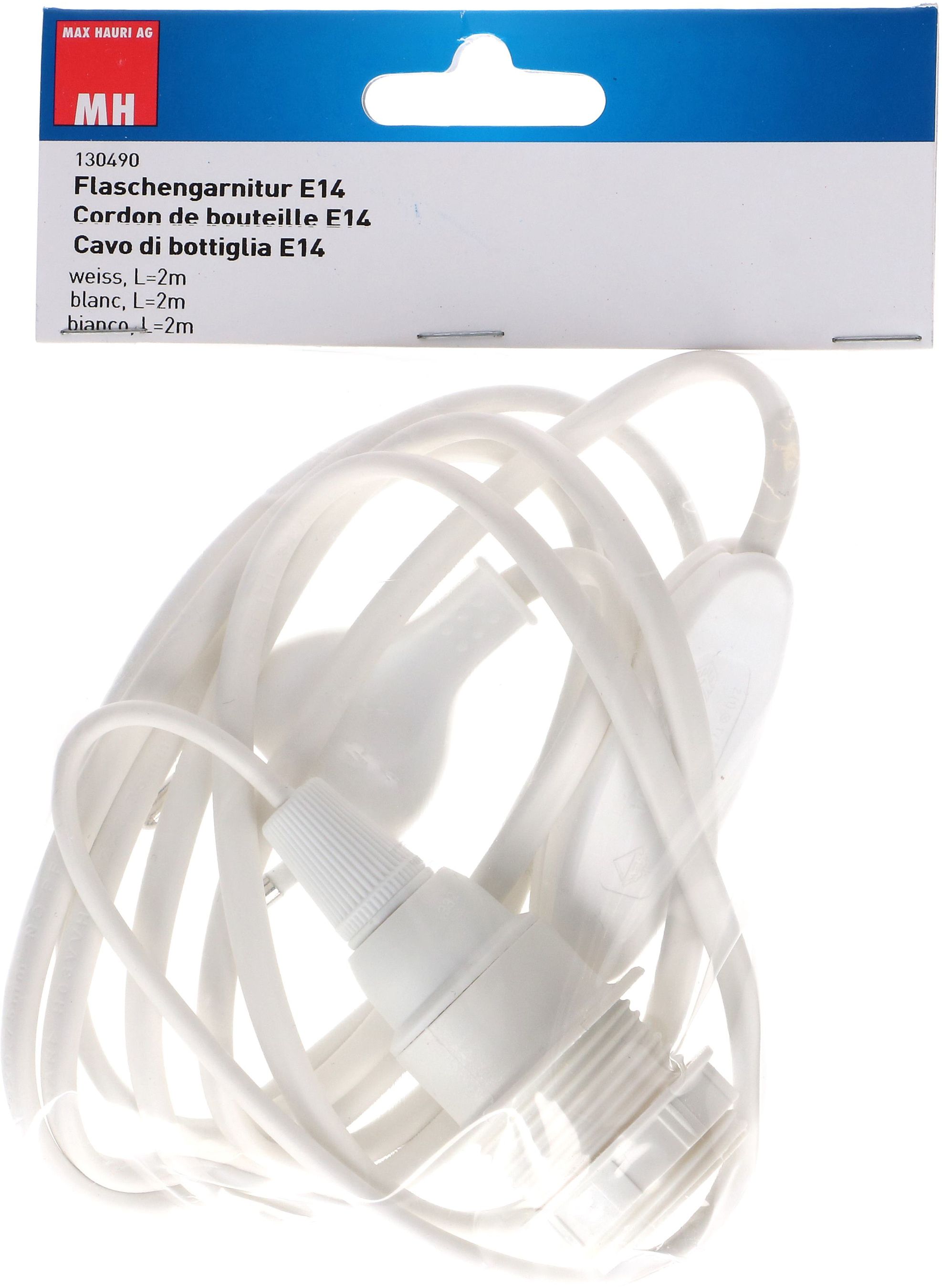 Leuchtengarnitur E14 weiss L=2.0m