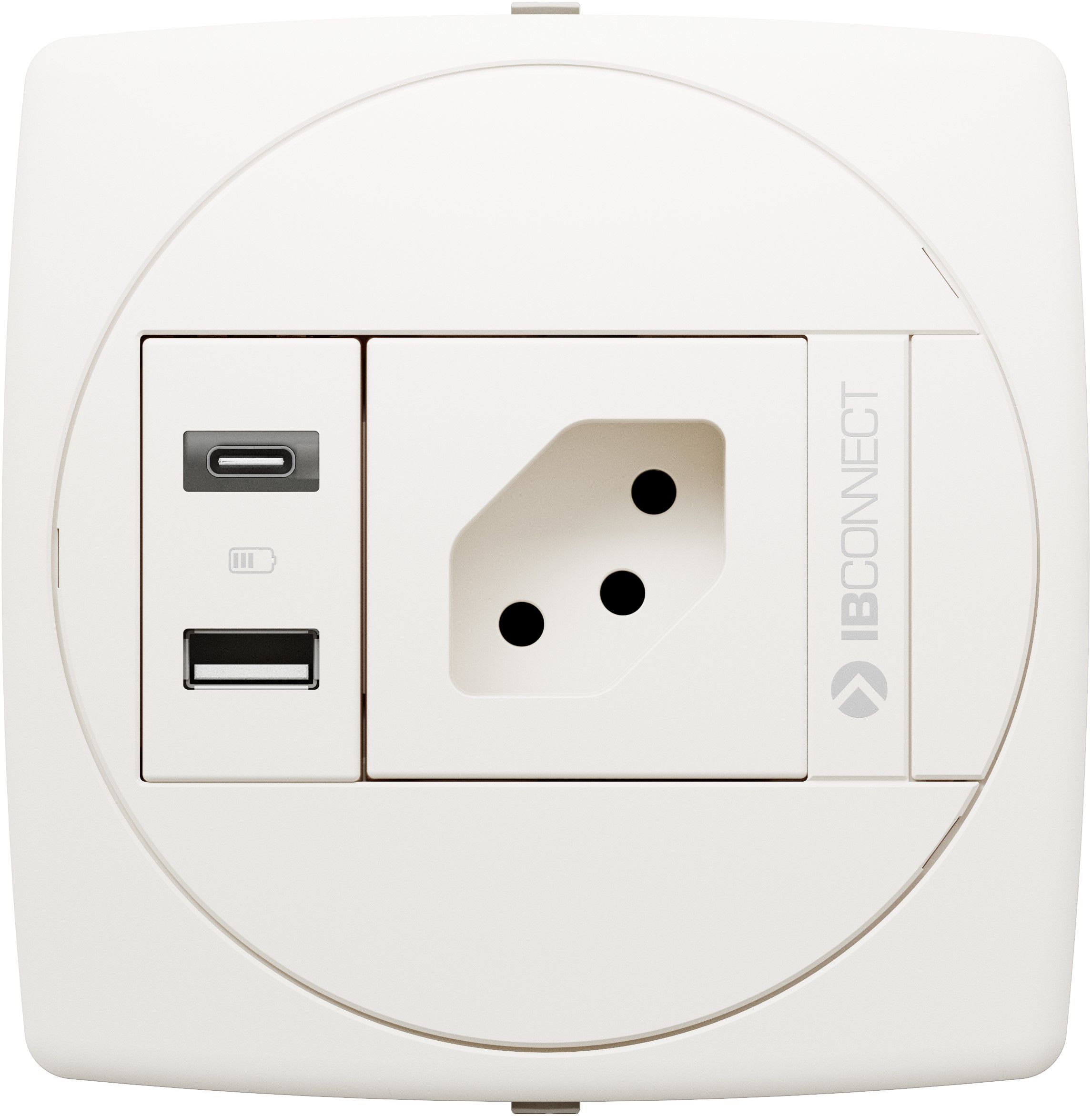 UNIT Steckdoseneinheit weiss 1x Typ 13 1x USB A/C