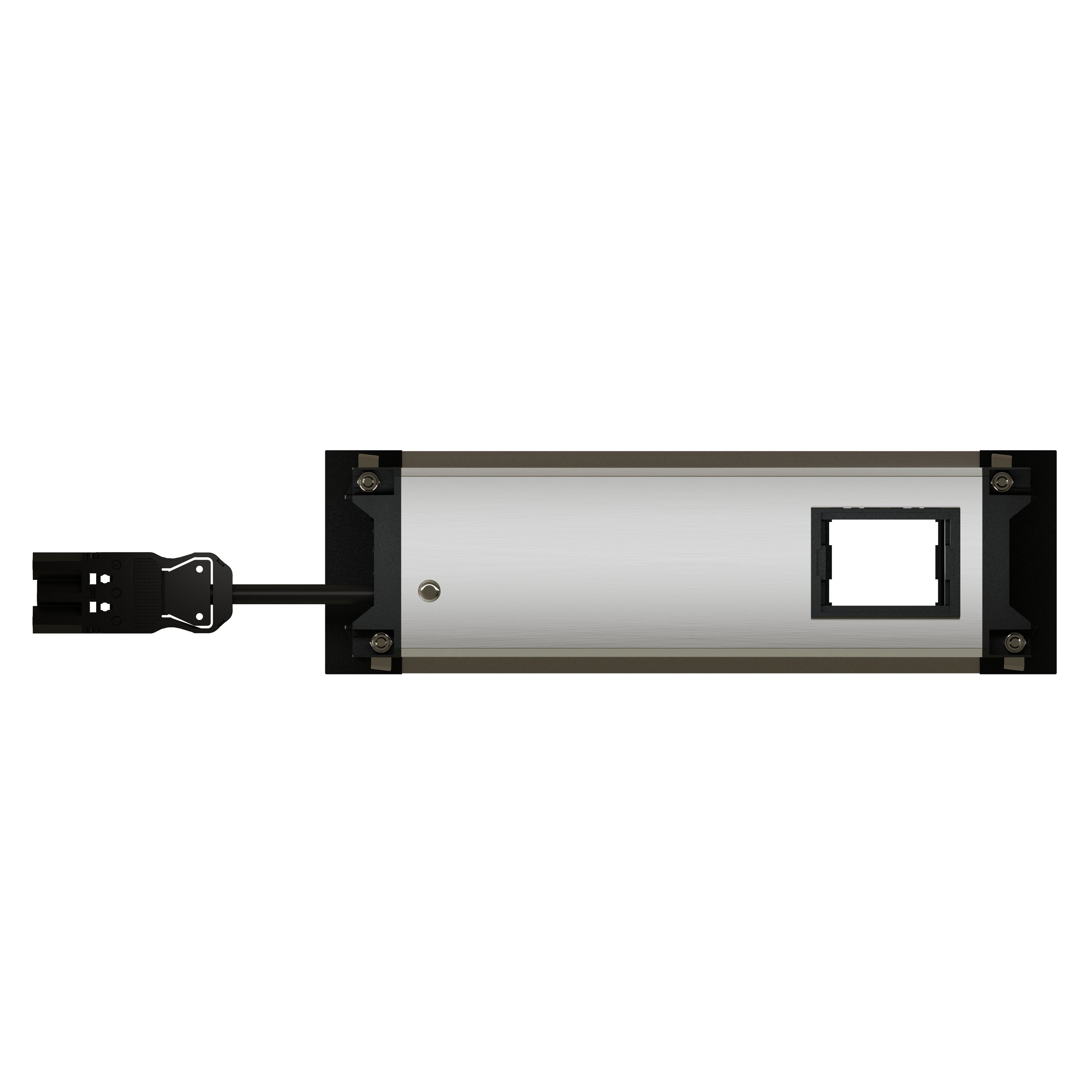 INTRO2.0 bloc multiprise anodisé 2x type 13 1x USB-A/C 1x vide