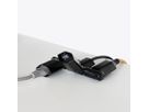 multiprise clip-clap Line 3x type 13 noir interrupteur 2m