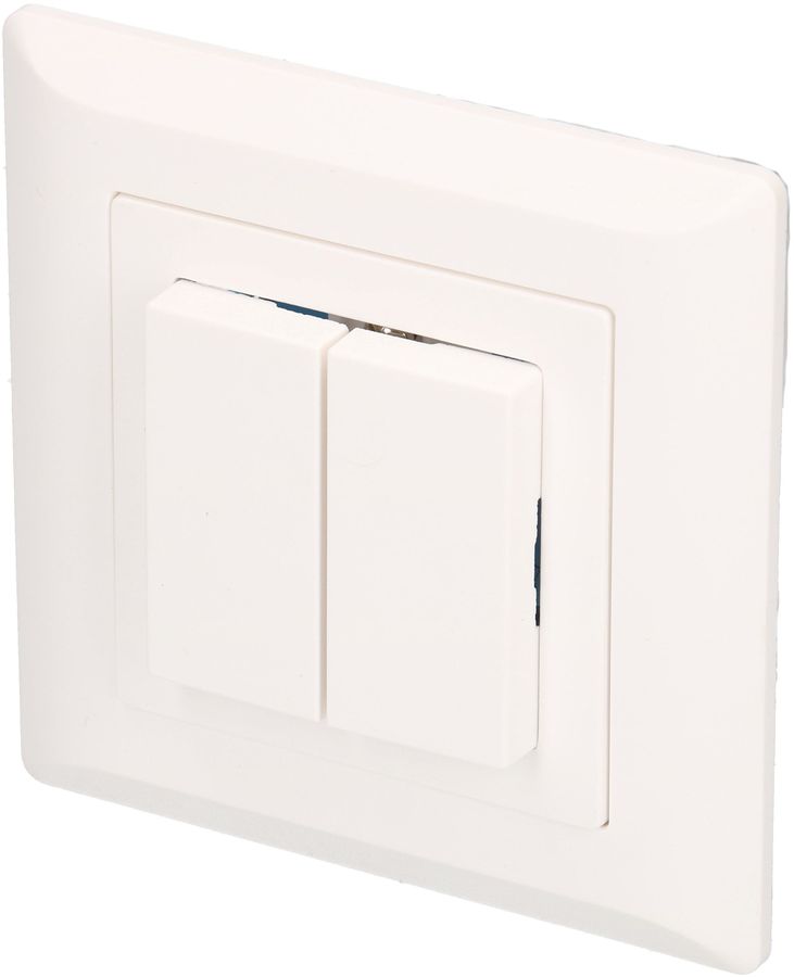 Doppel-Druckschalter Schema3+3 UP Kallysto weiss