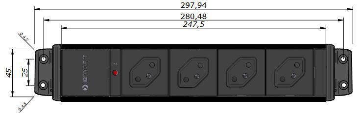 CUBO bloc multiprise noir 4x type 13