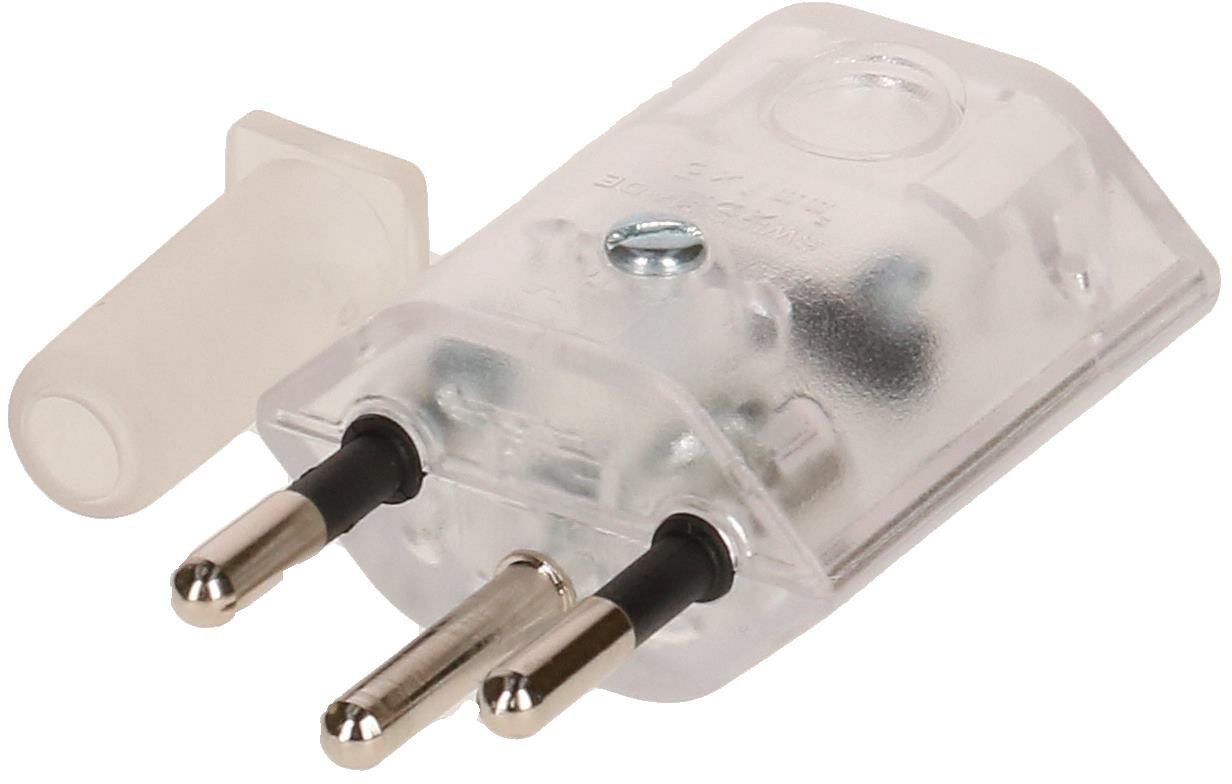 Stecker Typ 12 gewinkelt transparent